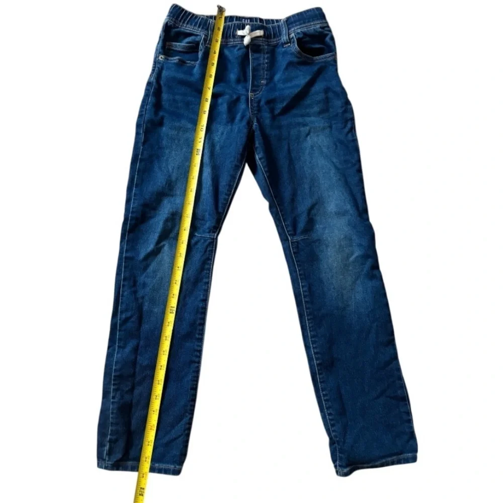 GAP Kids Husky Stretch Slim Dark Blue Straight Jeans Size Large (10-11)